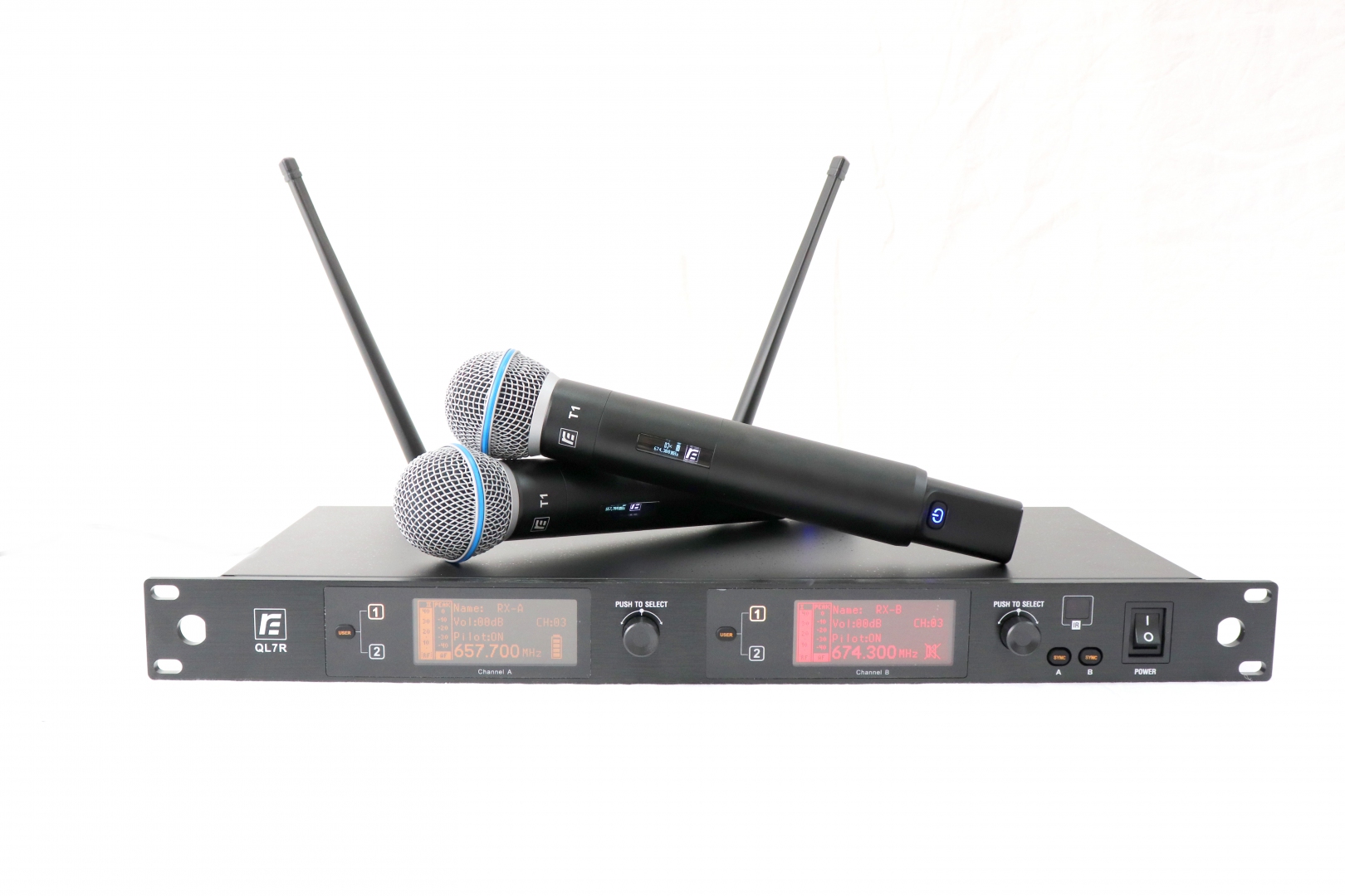 RFIntell QL7R/T1-A 651,800-683,400 МГц 2-канальная радиосистема с 2-мя ручными микрофонами в Хабаровском крае