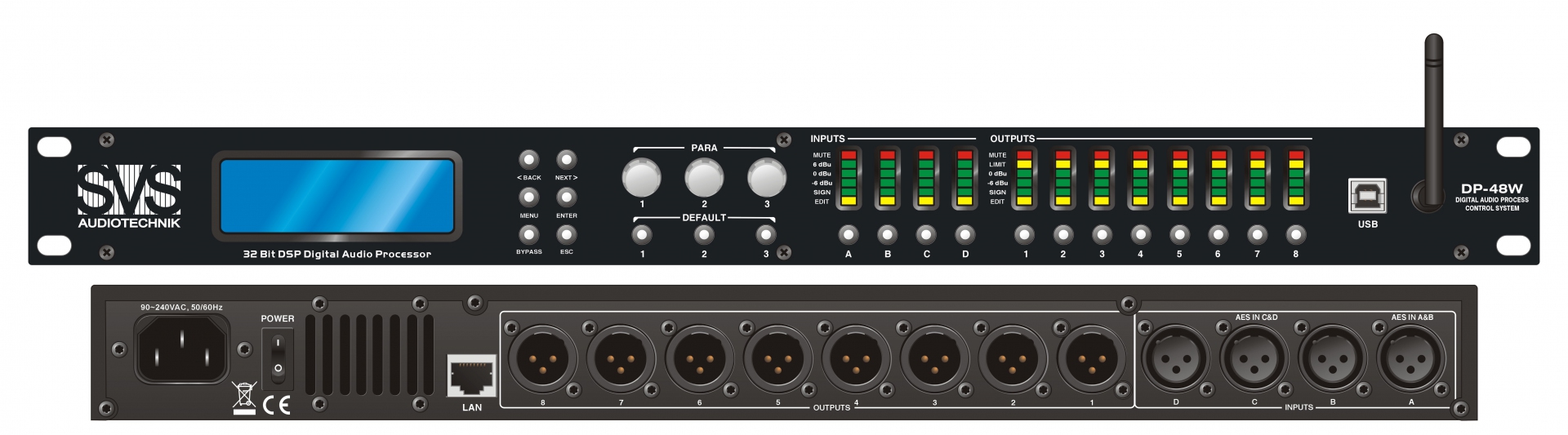 SVS Audiotechnik DP-48W Цифровой процессор: 4 входа 8 выходов в Хабаровском крае