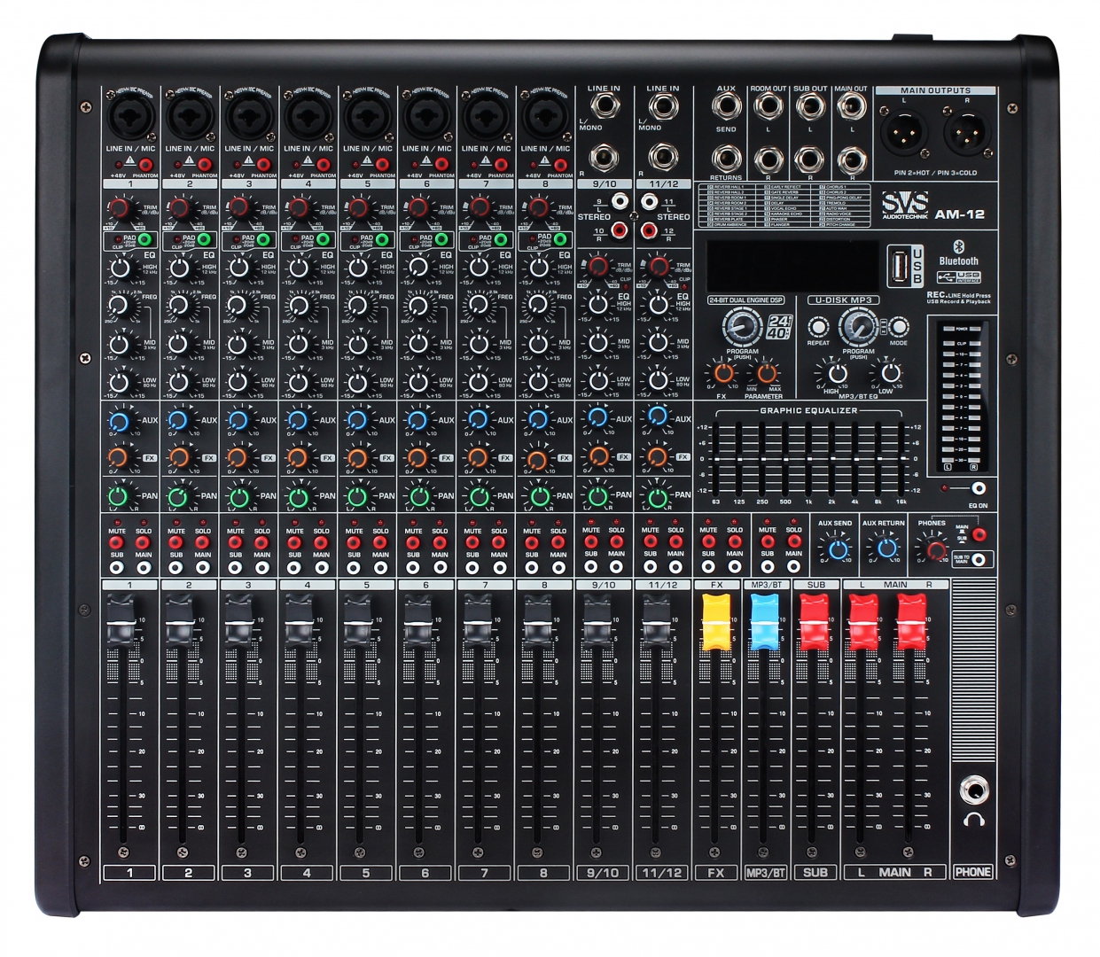 SVS Audiotechnik mixers AM-12 Микшерный пульт аналоговый, 12-канальный в Хабаровском крае