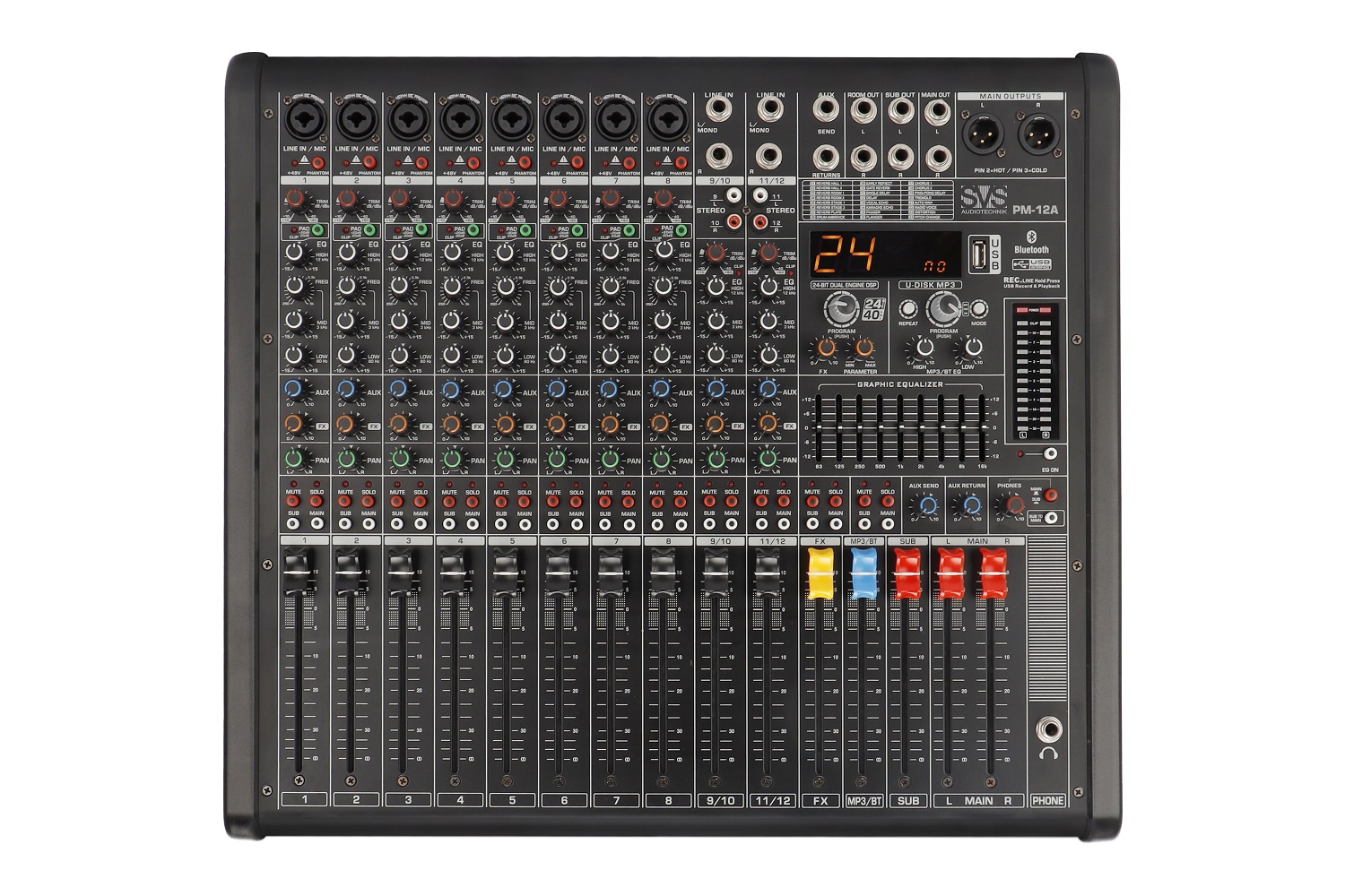 SVS Audiotechnik mixers PM-12A Активный аналоговый микшерный пульт, 12-канальный в Хабаровском крае